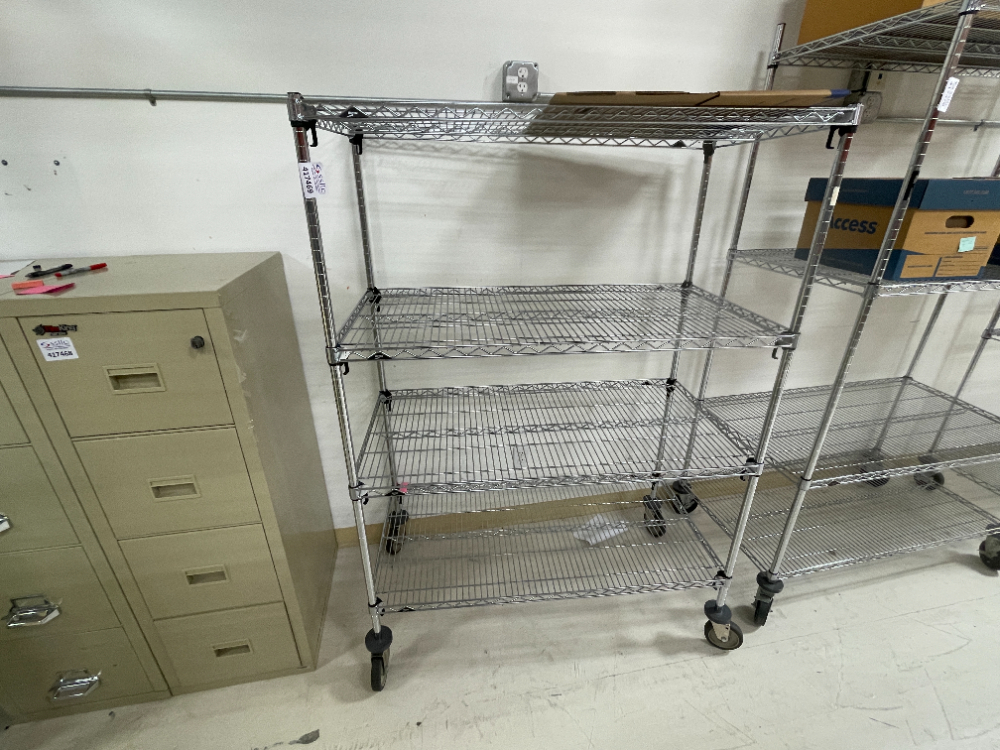 Image of Metro Chrome Wire Shelving Cart